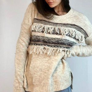 Abercrombie A&F Chunky Sweater with fringe details | size Medium | BRAND NEW!